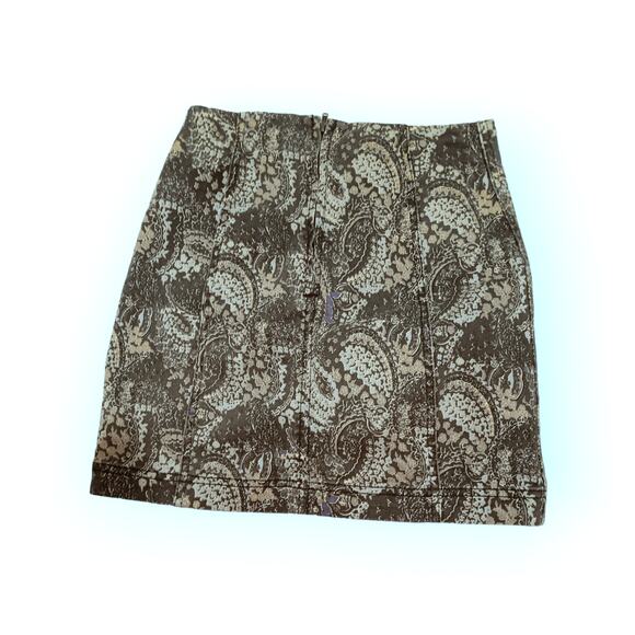 Free People Blue Paisley Skirt Size 2    *f8 - Picture 3 of 4